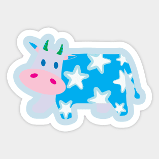 Star cow Sticker